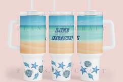 life is better at the beach summer quotes 40oz quencher tumbler sublimation full wrap high resolution transparant background