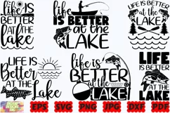 Life Is Better At The Lake SVG | Fishing SVG | Fish SVG |PNG Product Image 1