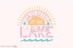 Lake SVG T-shirt Design, Lake PNG Product Image 1