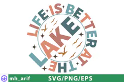Life is Better at the Lake SVG PNG T-shirt Design Product Image 4