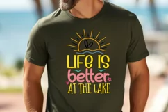 Life is better at the lake SVG , Adventure Quote SVG Product Image 2