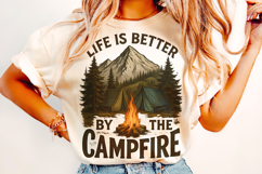 Life Is Better By The Campfire PNG, Camping PNG, Camp PNG Product Image 1