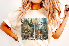 Life Is Better By The Campfire PNG, Camping Brushstroke PNG Product Image 1