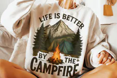 Life Is Better By The Campfire PNG, Camping PNG, Camp PNG Product Image 2
