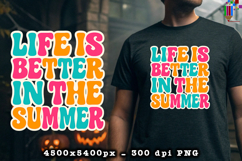 Life Is Better In The Summer Retro Design PNG File