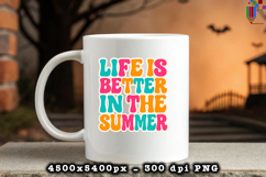 Life Is Better In The Summer Retro Design PNG File