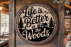 Camping Round Sign SVG Bundle | Outdoor Sign | Camping SVG Product Image 8
