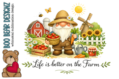 Life is Better on the Farm, Gnome Clipart Product Image 1