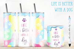 life is better with a dog tumbler and mug sublimation