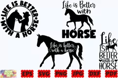 Life Is Better With A Horse SVG | Horse SVG | Horse Mom SVG Product Image 2