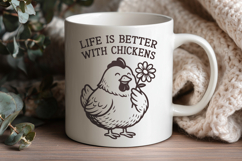 Life Is Better With Chickens SVG PNG Cute Chicken Farmhouse Product Image 3