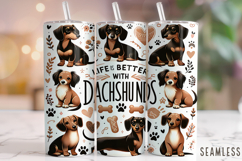 Dachshund Tumbler Wrap Sublimation, Dog Mom Tumbler, Dog PNG Product Image 1
