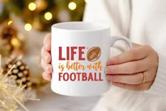 Life is better with football SVG ,Vintage Football SVG Product Image 2