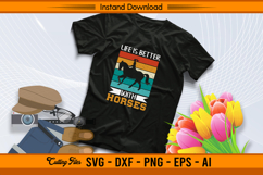 Life Is Better With Horses Retro SVG Design Product Image 2