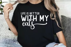Life Is Better With My Cats - Cat Mama SVG - Cat Quote SVG Product Image 2