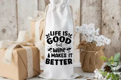 Life is good but wine SVG, Christmas Wine SVG Design Product Image 3