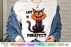 Funny Cat Sublimation | Positive Quote Printable PNG Product Image 1