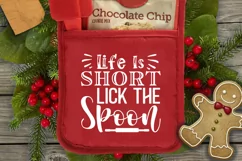 Life is shor t lick the spoon SVG, Potholder SVG Design Product Image 3