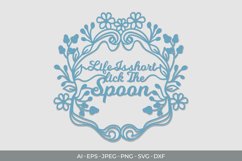 Life is Short Lick The Spoon Papercut Product Image 2