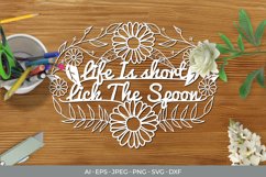 Life is Short Lick The Spoon Papercut Product Image 1