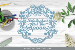 Life is Short Lick The Spoon Papercut Product Image 1