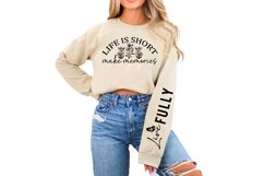 Life Is Short Make Memories Sleeve SVG Design Product Image 2
