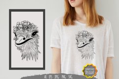 Ostrich Boho Illustration SVG Product Image 1