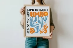 Life Is Sweet And So You SVG, Boho Floral Quote SVG Design Product Image 2