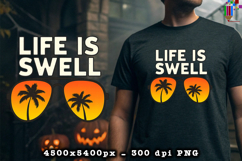 Life Is Swell PNG Tropical Palm Tree Summer Beach Design