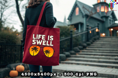 Life Is Swell PNG Tropical Palm Tree Summer Beach Design