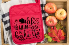 Life Is What You Bake SVG, Christmas Pot Holder SVG Design Product Image 3