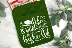 Life Is What You Bake SVG, Christmas Pot Holder SVG Design Product Image 2