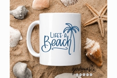 Life&#039;s a Beach SVG | Palm Tree Cut Files | Beach Design File Product Image 5