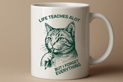 Funny Sarcastic Cat SVG Life Teaches A Lot Design Product Image 2