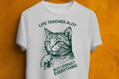 Funny Sarcastic Cat SVG Life Teaches A Lot Design Product Image 3