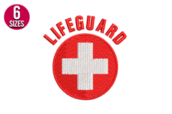 Lifeguard Logo Symbol Machine Embroidery Design Product Image 1
