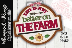 Life Is Just Better On The Farm Sign SVG For Laser Cutting Product Image 2