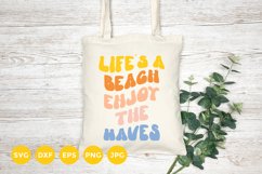 Summer Svg | Lifes a beach enjoy the waves | Retro Svg Product Image 1