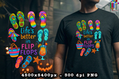 Lifes Better In Flip Flops PNG Design