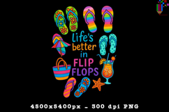 Lifes Better In Flip Flops PNG Design