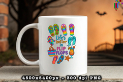 Lifes Better In Flip Flops PNG Design