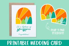 Lifetime of Adventures, Printable Wedding Card & Stickers Product Image 1