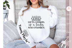 Lifts others up a leader who inspires Sleeve SVG Product Image 2