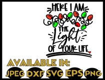 Light of life svg Silhouette Cricut Christmas tangled lights Product Image 2