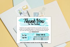 Purple Colorful Organic Landscape Single-Sided Thank You Card for Small Business