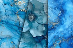 Light Blue Alcohol Ink Digital Paper Bundle Product Image 6