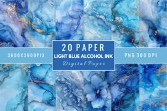 Light Blue Alcohol Ink Digital Paper Bundle Product Image 1