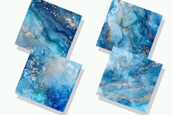 Light Blue Alcohol Ink Digital Paper Bundle Product Image 2