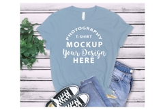 BellaCanvas 3001 T-shirt Mockup LIGHT BLUE Product Image 1