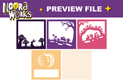 Light Box Easter Bunny In A Magical Forest SVG Product Image 3